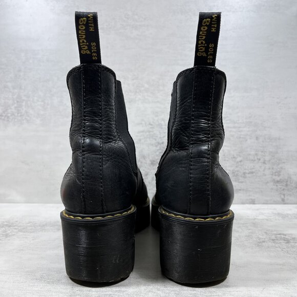 Dr Martens Rometty Leather Platform Chelsea Boots - Women's Size 8 - Black - Picture 6 of 10